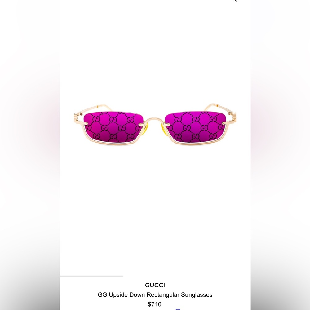 Gucci Magenta Sunglasses with Gold Accents